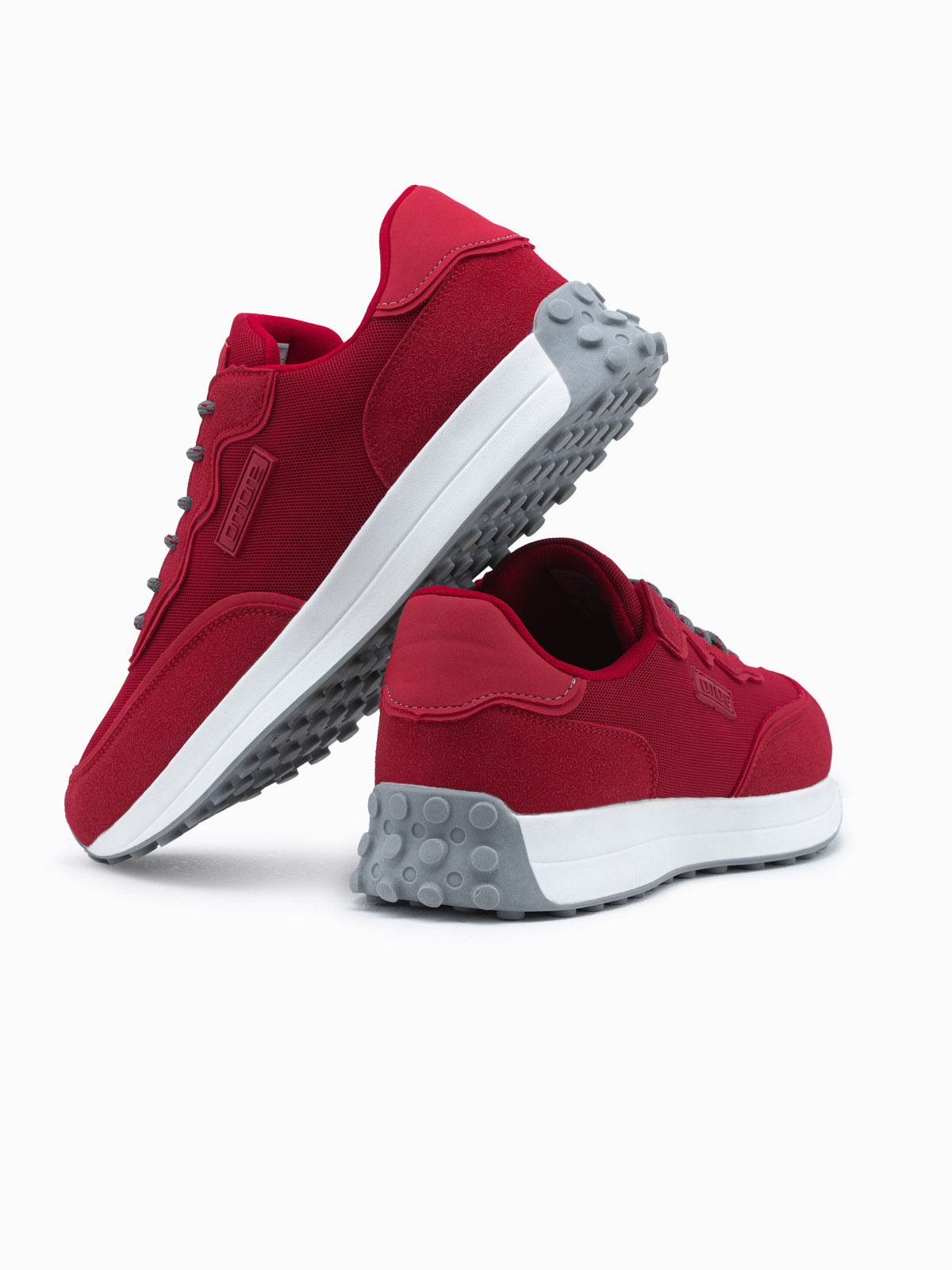 Men S Shoes Sneakers In Combined Materials Red V Om Fosl