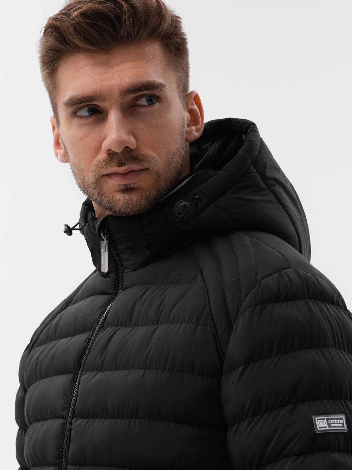 Men S Winter Quilted Jacket Black C606 MODONE Wholesale Clothing