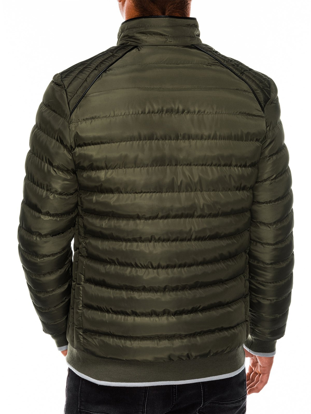 Men S Winter Quilted Jacket Green C422 MODONE Wholesale Clothing