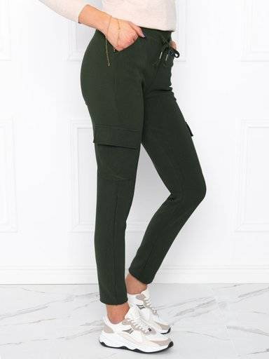 khaki jeggings high waisted