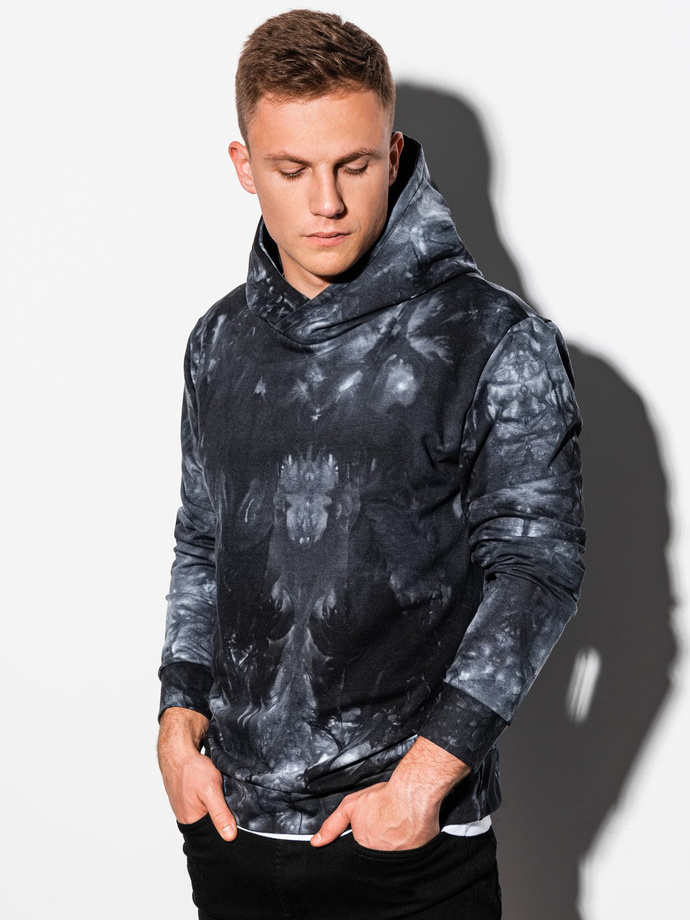 Men's TieDye hoodie black B1070 MODONE wholesale Clothing For Men