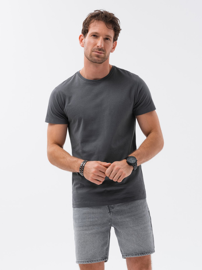 Men S Plain T Shirt Dark Grey S Modone Wholesale Clothing For Men