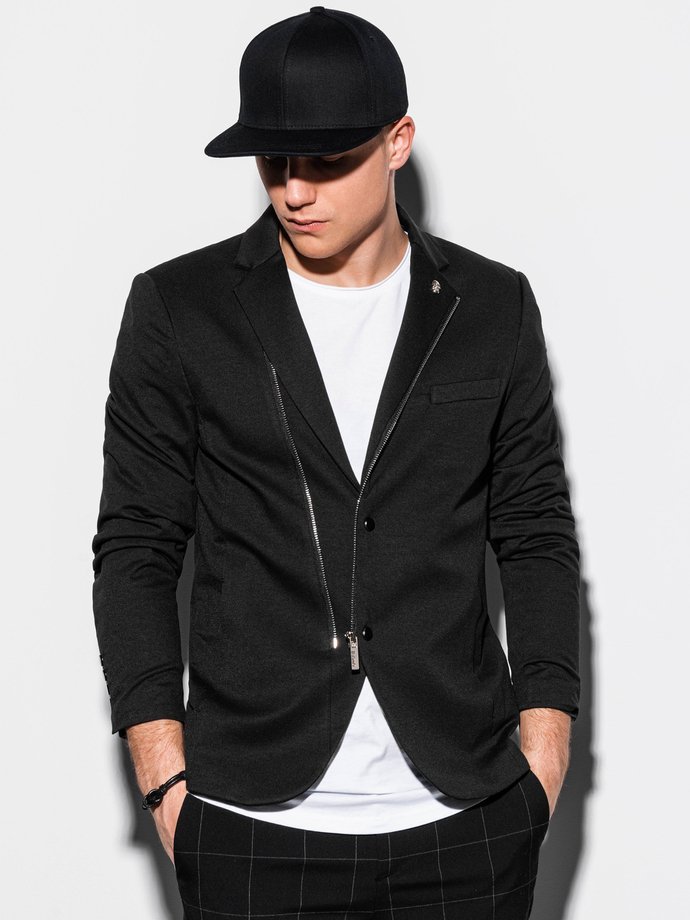 men's stylish black casual blazer