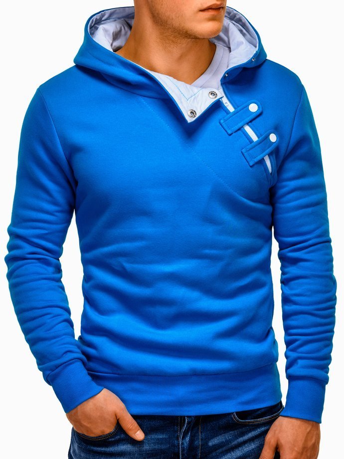 Men's hoodie - turquoise/white PACO | MODONE wholesale - Clothing For Men