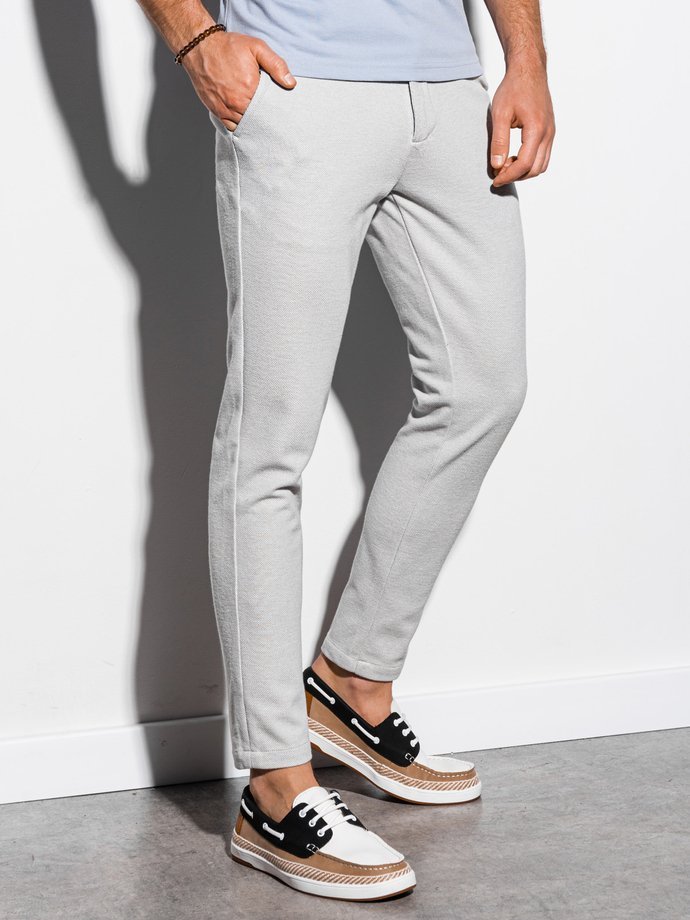 Men's pants chinos - light grey P891 | MODONE wholesale - Clothing For Men