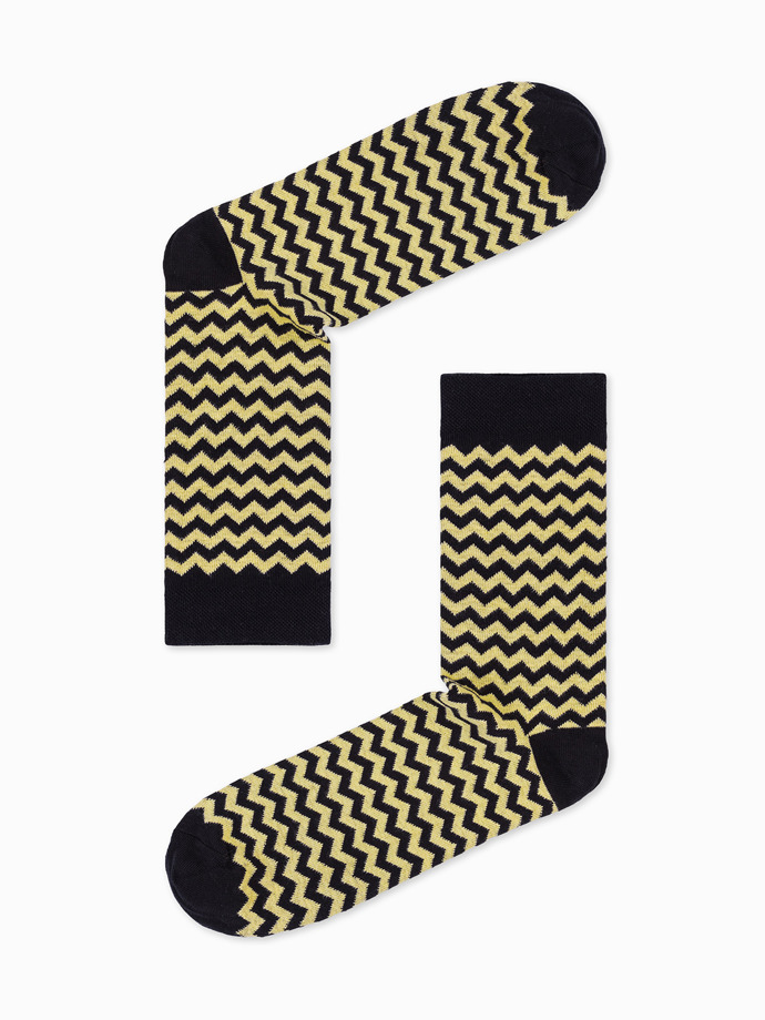 Men's patterned socks - yellow U24 | MODONE wholesale - Clothing For Men