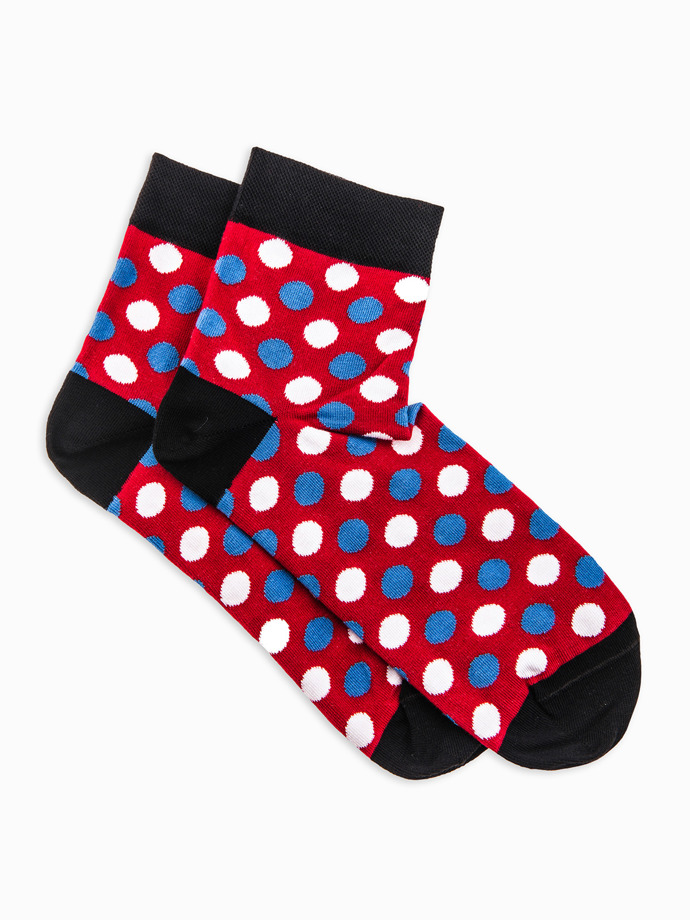Men's patterned socks - red U09 | MODONE wholesale - Clothing For Men