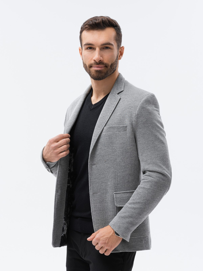 Men's casual blazer jacket grey M162 MODONE wholesale Clothing