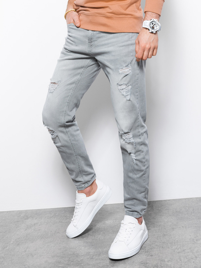 Mens Jeans Grey P1024 Modone Wholesale Clothing For Men 0491