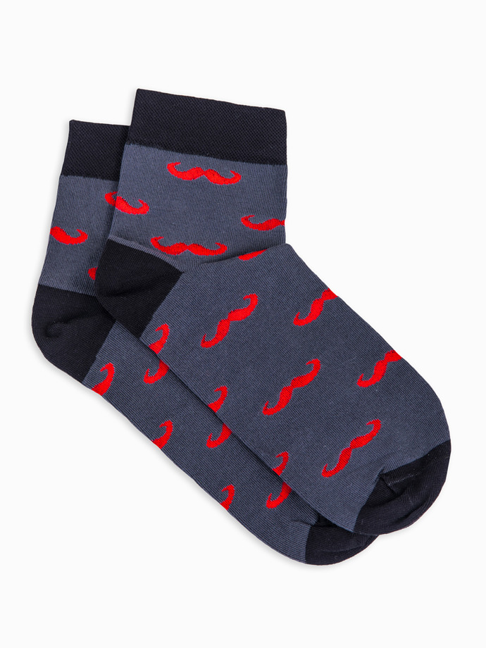 Patterned men's socks - dark grey U15 | MODONE wholesale - Clothing For Men