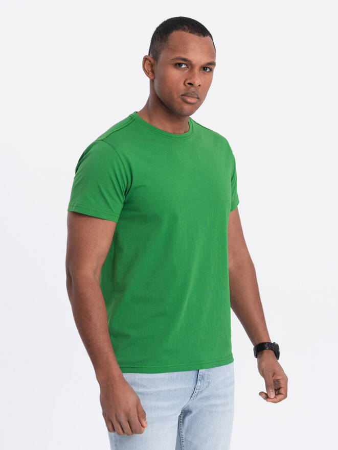 BASIC men's classic cotton T-shirt - green V20 OM-TSBS-0146