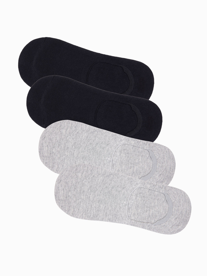 Men's foot socks 4-pack - grey-black OM-SOSS-0104