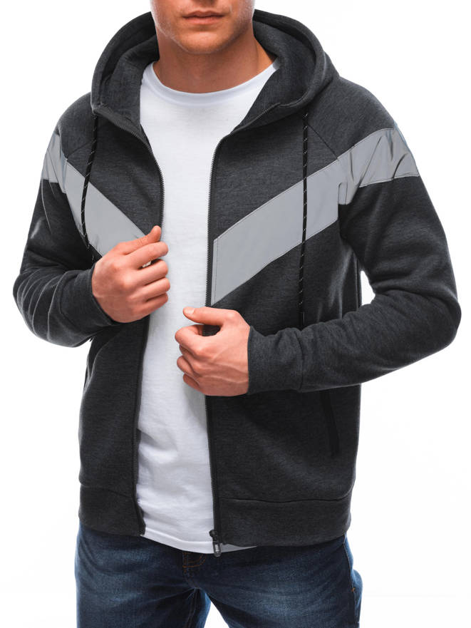 Men's hoodie B1414 - dark grey