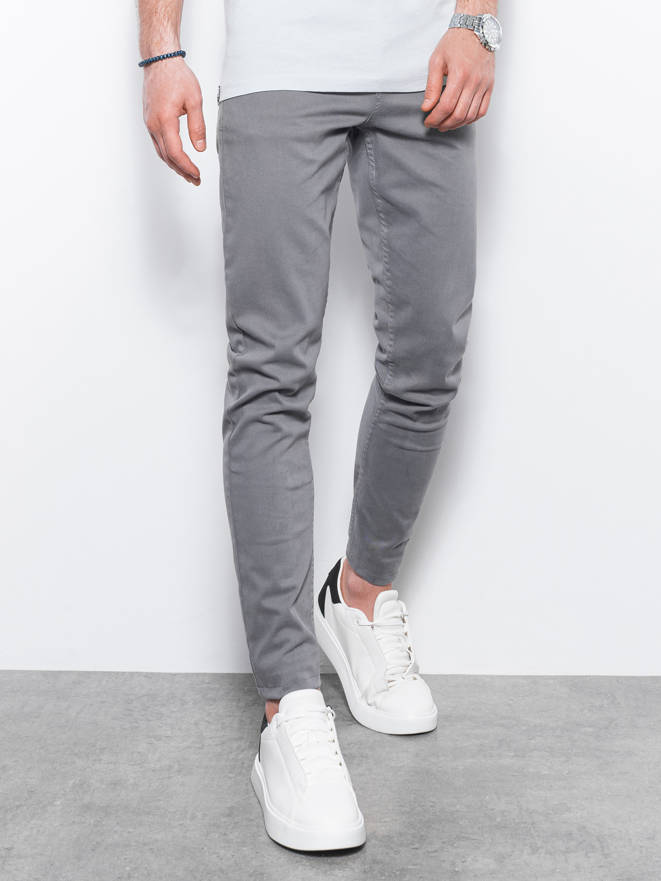 Men's pants chinos - light grey P156