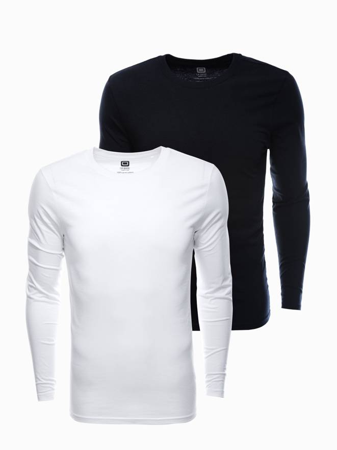 Men's plain longsleeve - mix 2-pack Z43