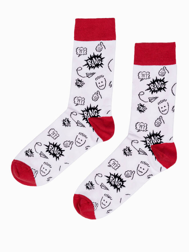 Men's socks U148  - white