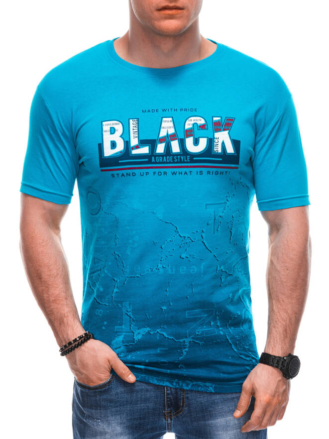 Men's t-shirt S1878 - light turquoise