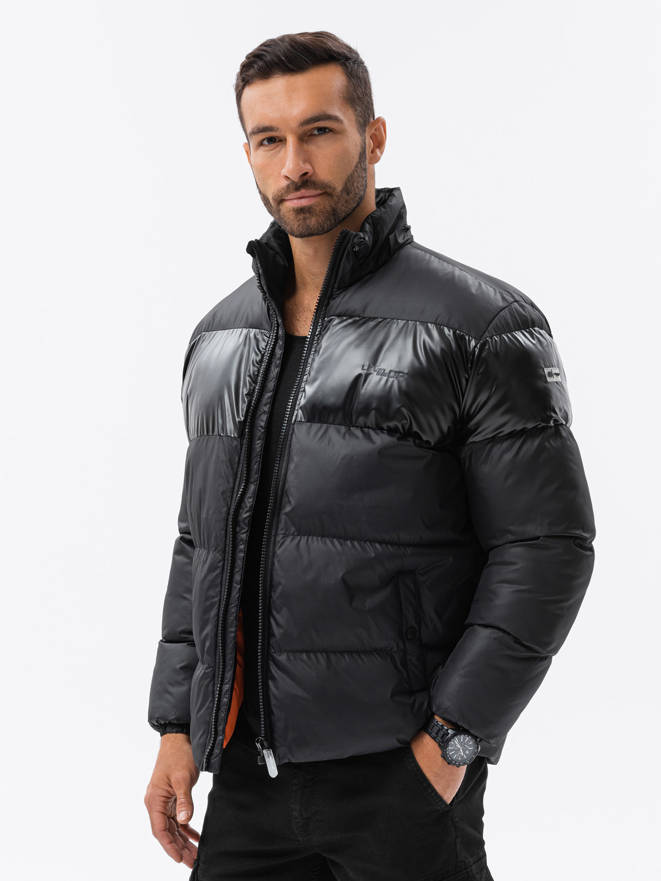 Men's winter jacket - black C546