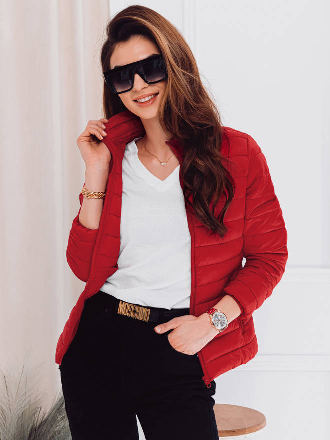 Women's mid-season jacket CLR008 - red