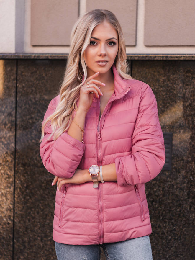 Women's mid-season jacket CLR012 - pink