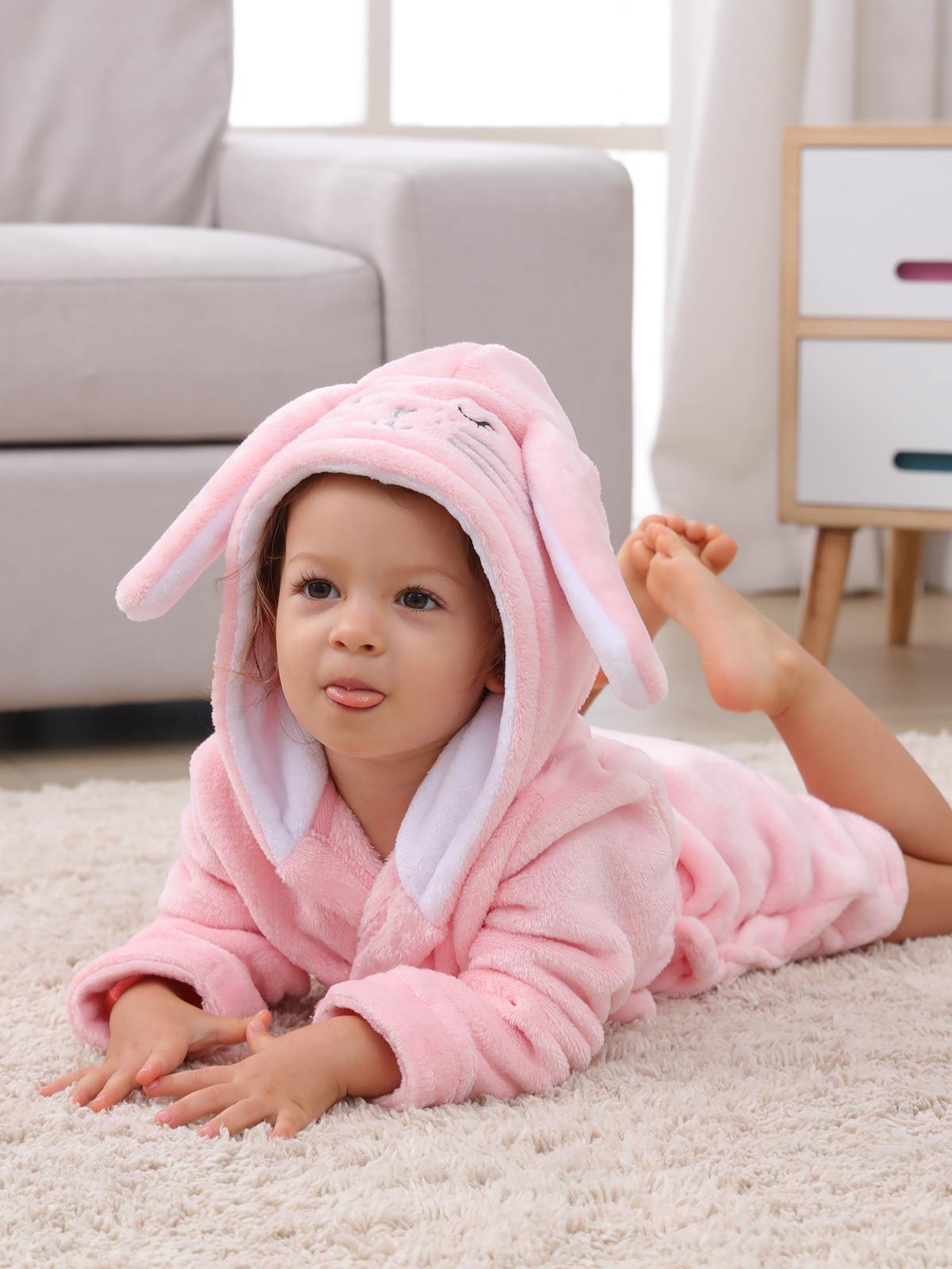 Baby bathrobe A341 pink MODONE wholesale Clothing For Men