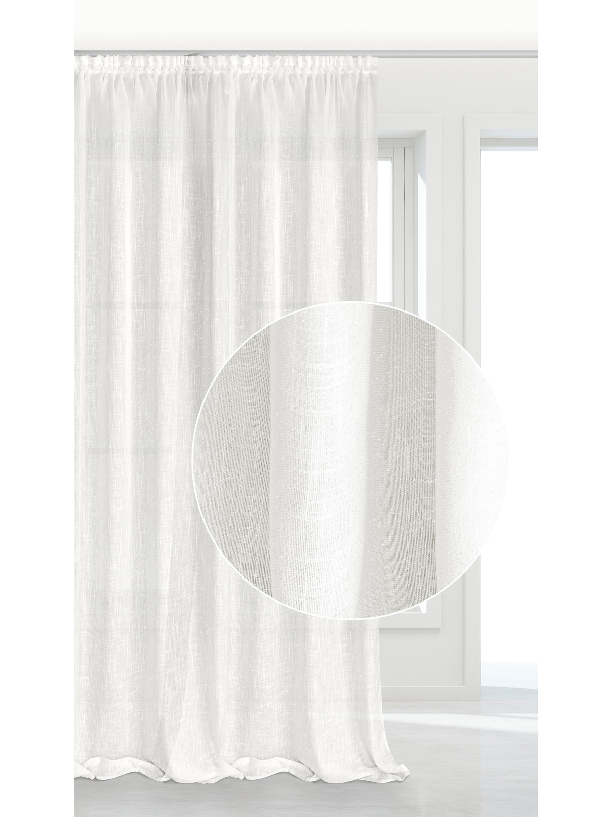 White sale curtain material