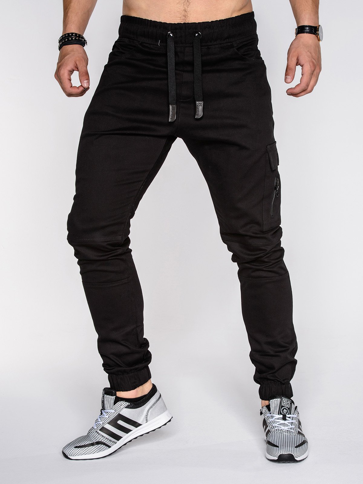 MEN'S JOGGER PANTS P391 - BLACK | MODONE wholesale - Clothing For Men