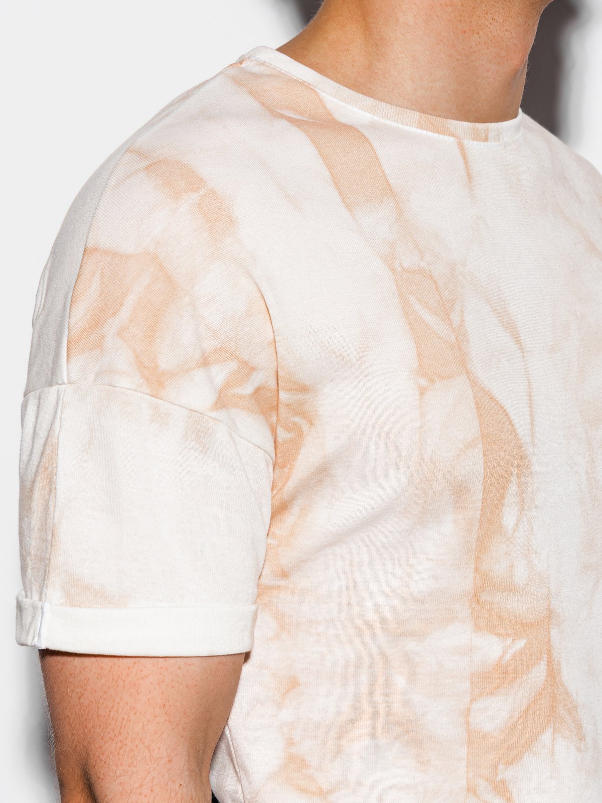 Men's Tie-Dye t-shirt S1219 - beige | MODONE wholesale - Clothing For Men