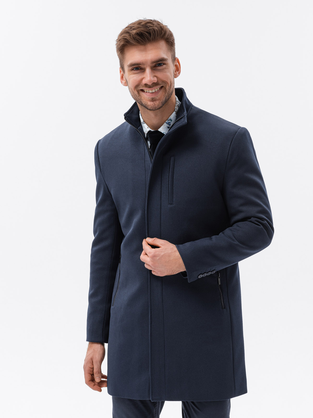 Men's autumn coat C430 - navy | MODONE wholesale - Clothing For Men