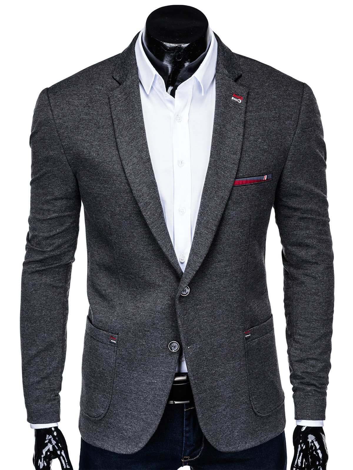 Men's blazer jacket M106 - dark grey | MODONE wholesale - Clothing For Men
