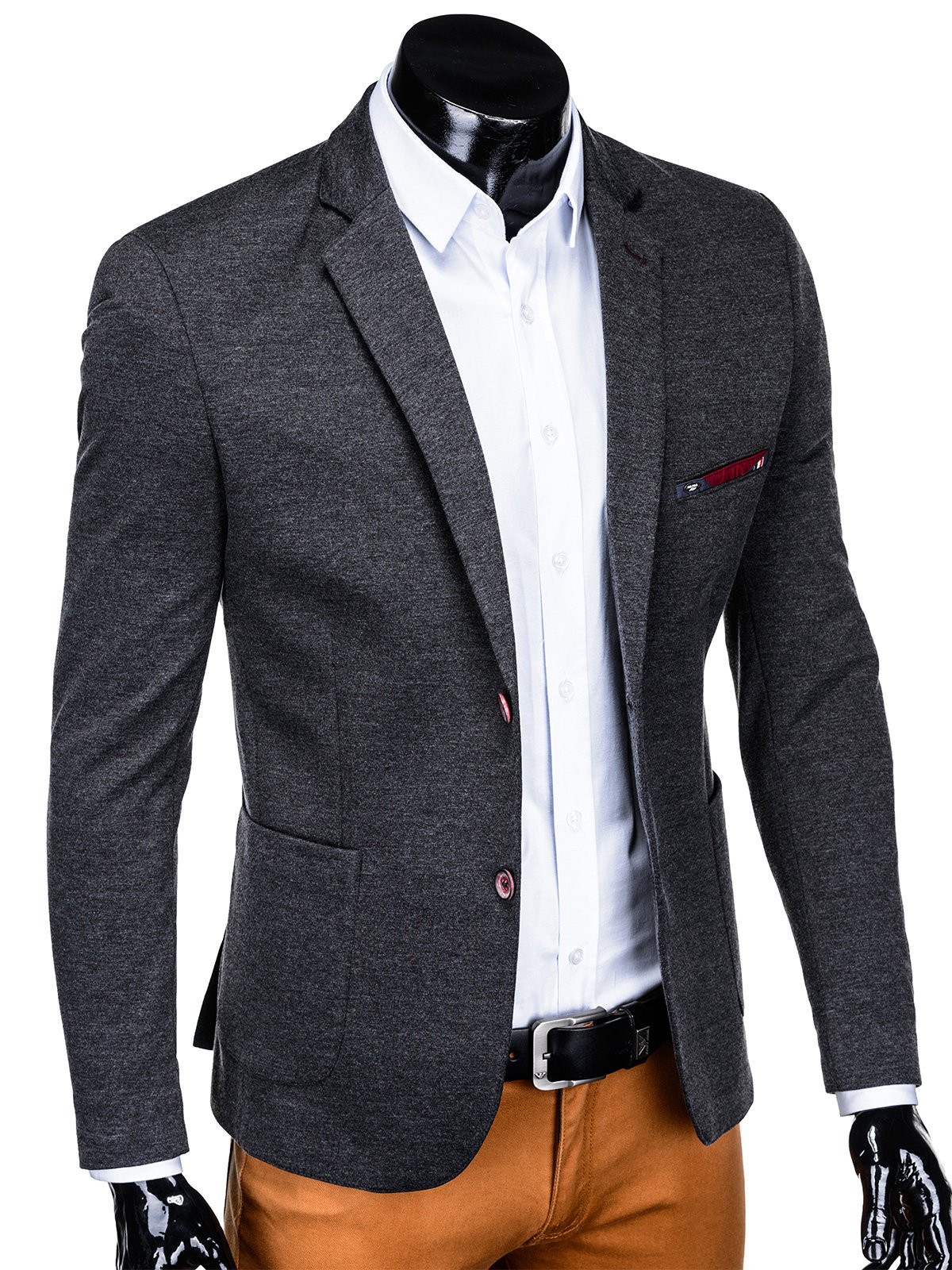 Men's blazer jacket M122 - dark grey | MODONE wholesale - Clothing For Men