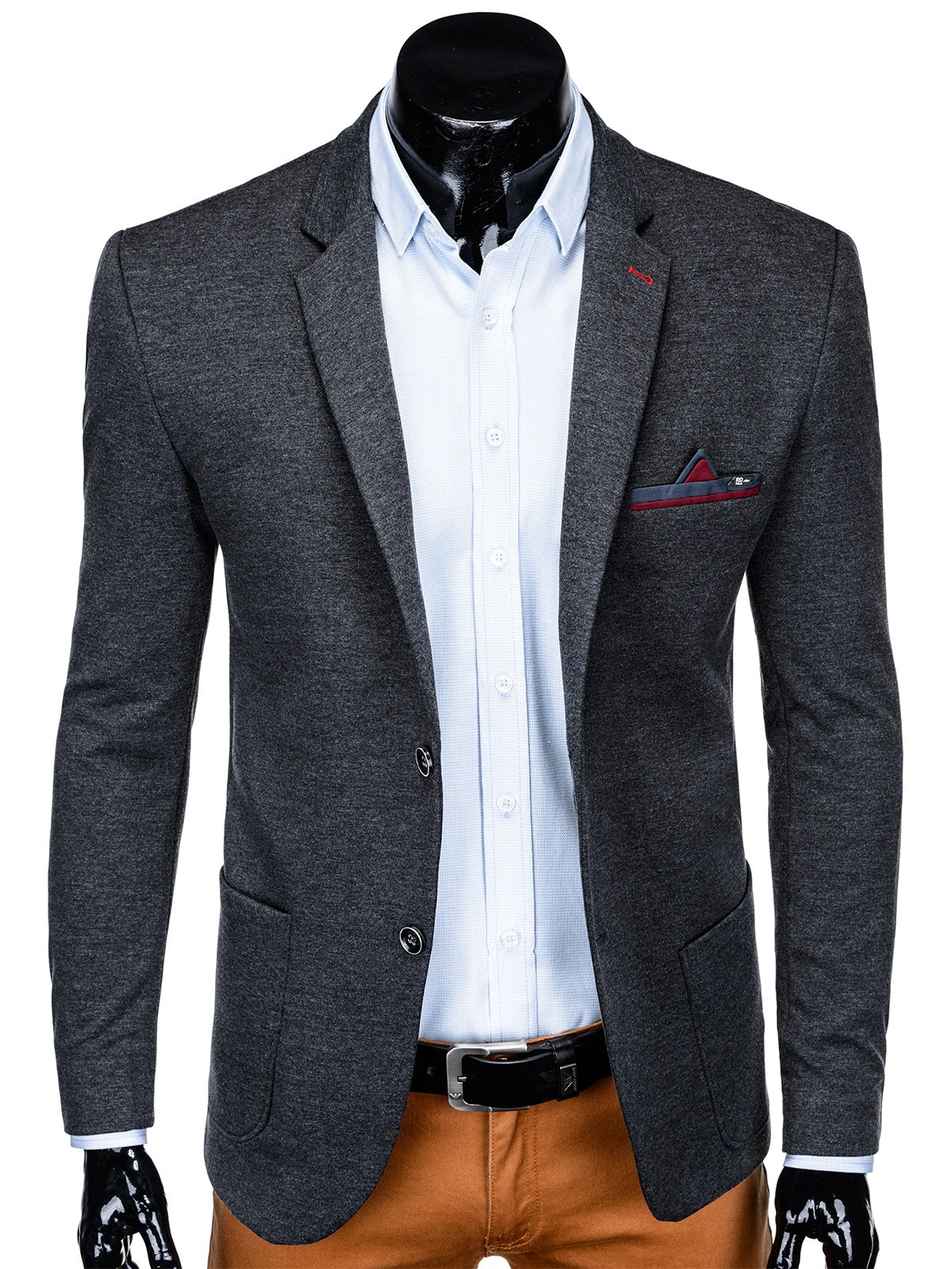 Men's blazer jacket M148 - dark grey | MODONE wholesale - Clothing For Men