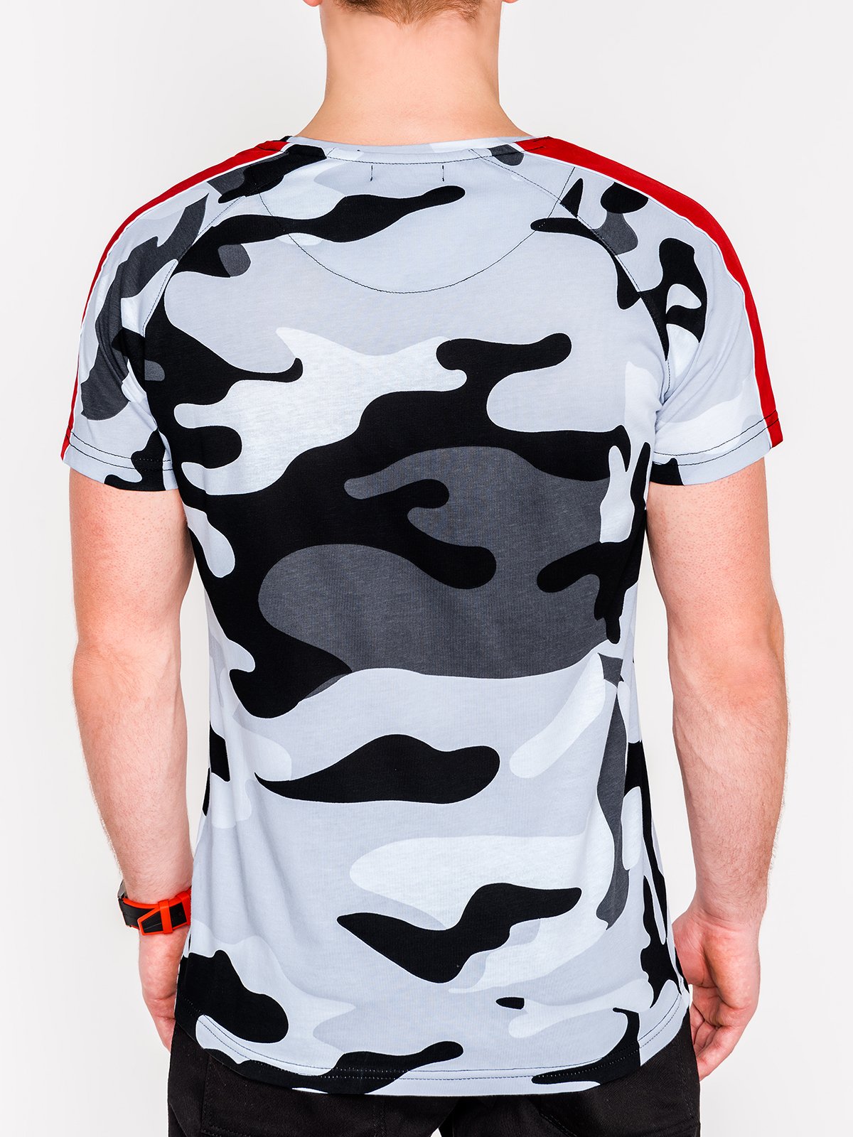 Men's camo printed t-shirt S948 - grey/camo | MODONE wholesale ...