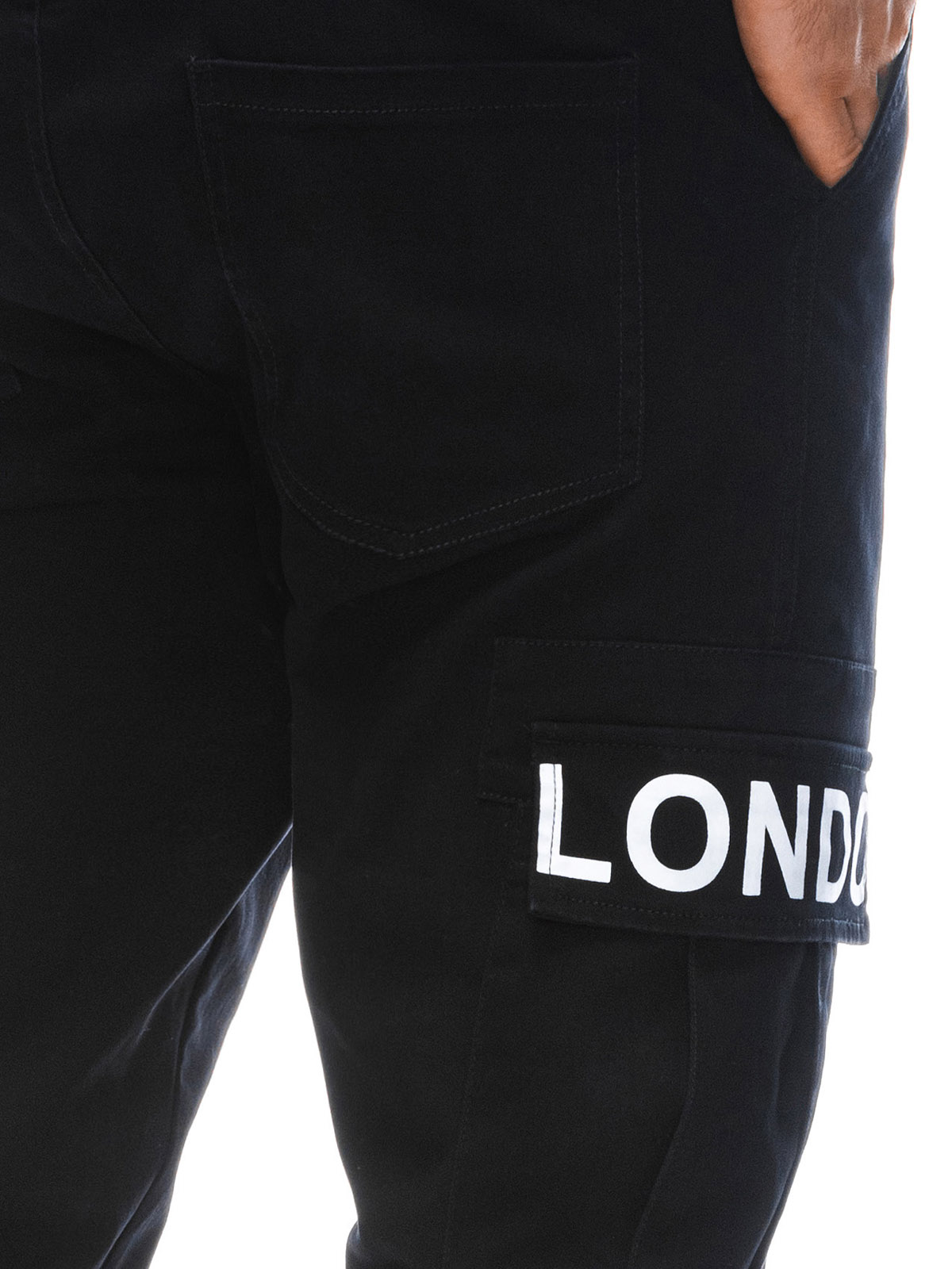 Men's cargo pants P1407 - black | MODONE wholesale - Clothing For Men