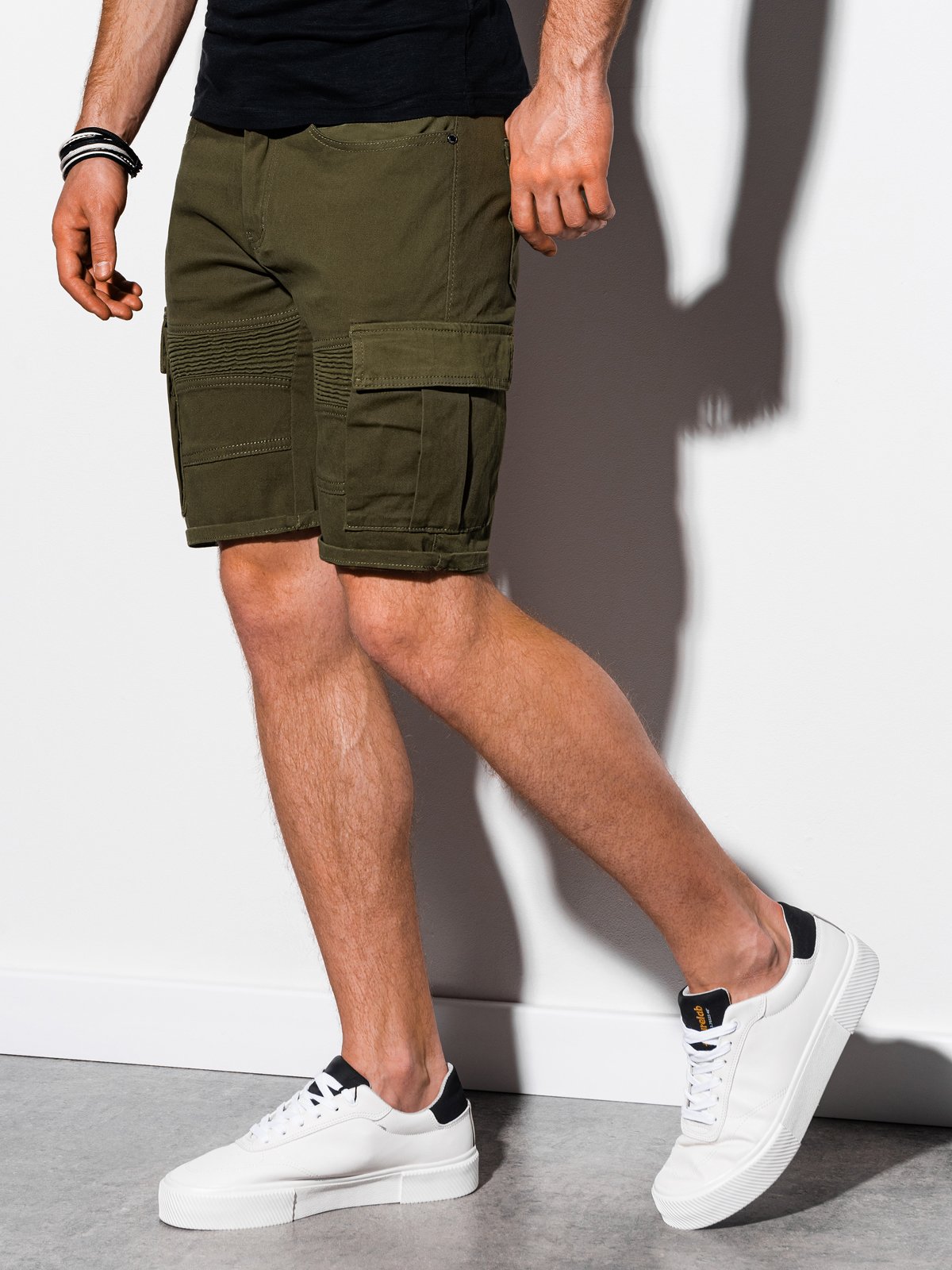 Men's cargo shorts W133 khaki MODONE wholesale Clothing For Men