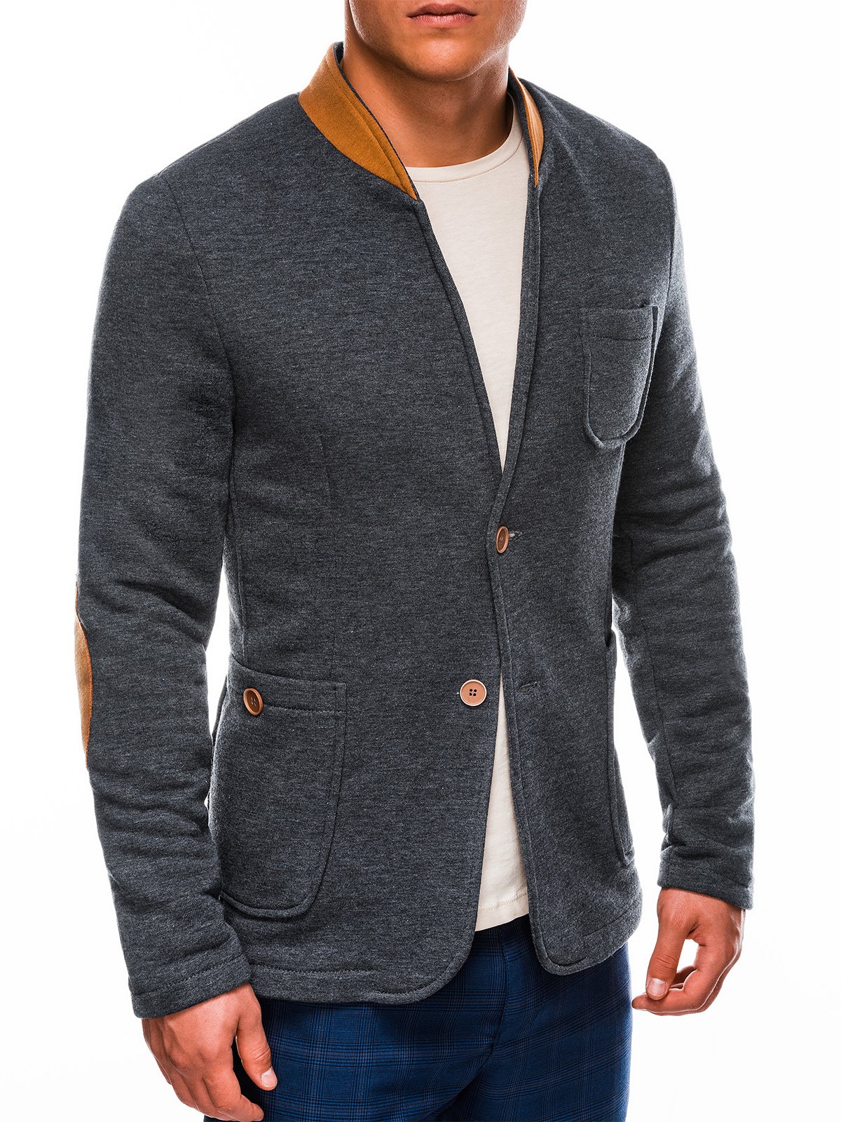 Men S Casual Blazer Jacket M07 Dark Grey Modone Wholesale Clothing For Men