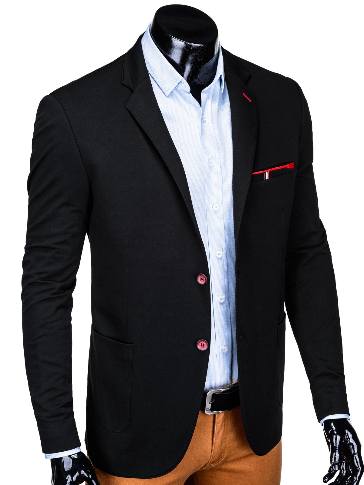 Men's casual blazer jacket M136 - black | MODONE wholesale - Clothing ...