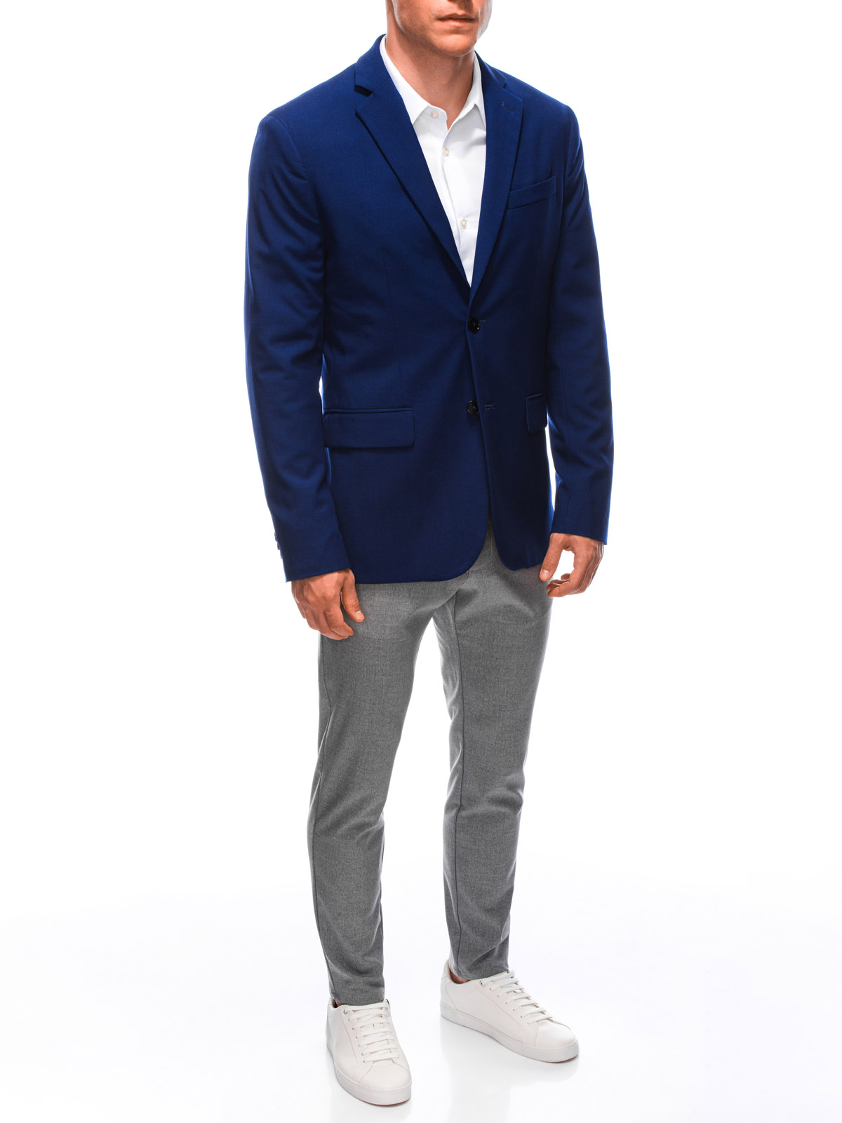 Men's casual blazer jacket M164 - navy | MODONE wholesale - Clothing ...