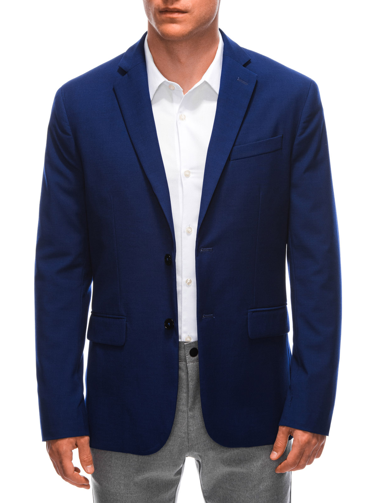 Men's casual blazer jacket M164 - navy | MODONE wholesale - Clothing ...