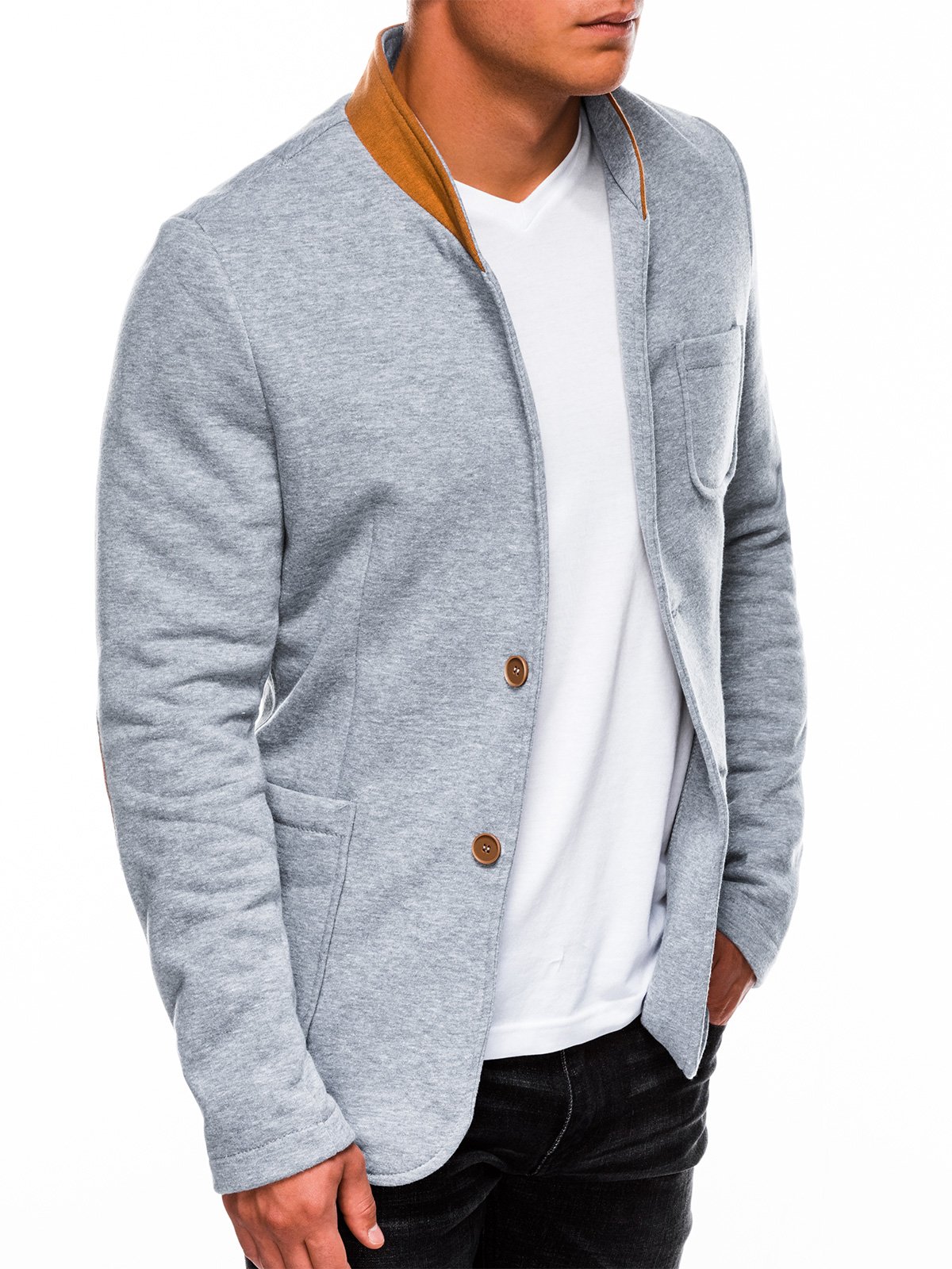 Mens Casual Blazer Jacket Grey M07 Modone Wholesale Clothing For Men