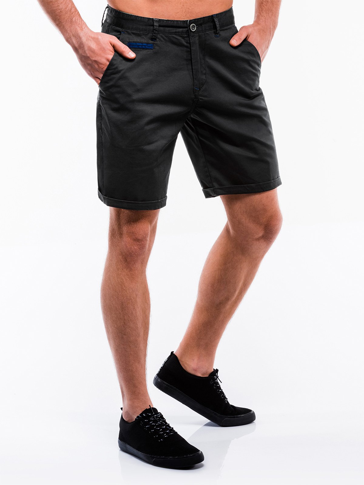 Men's casual shorts W207 - black | MODONE wholesale - Clothing For Men
