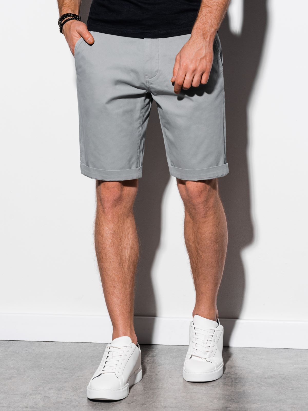 Men's casual shorts W243 - grey | MODONE wholesale - Clothing For Men