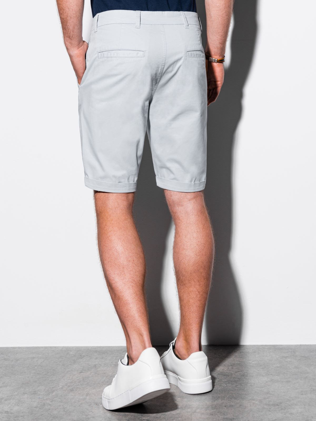 Men's casual shorts W243 - light grey | MODONE wholesale - Clothing For Men