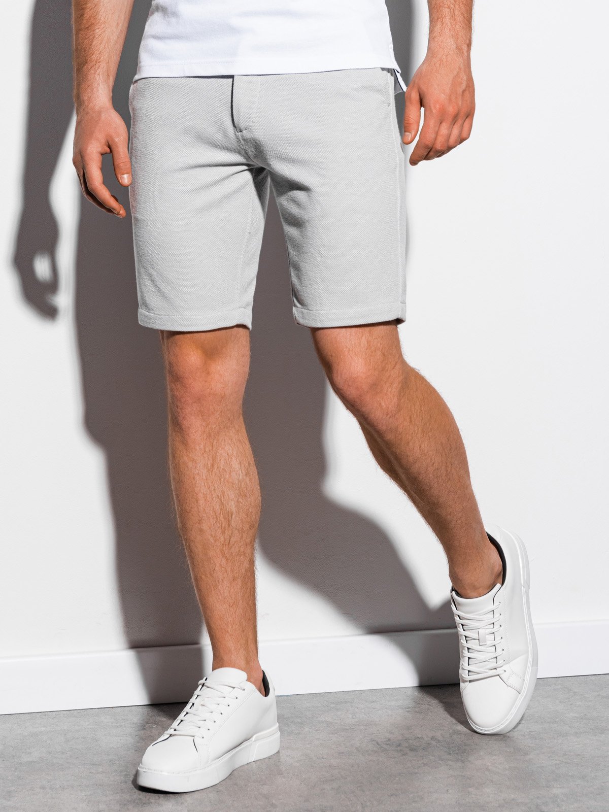 Men's casual shorts - light grey W224 | MODONE wholesale - Clothing For Men
