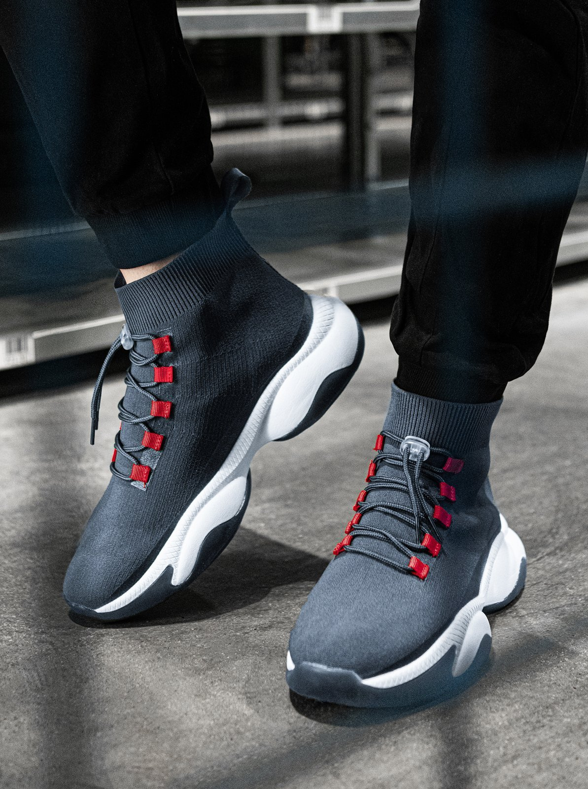 casual grey sneakers