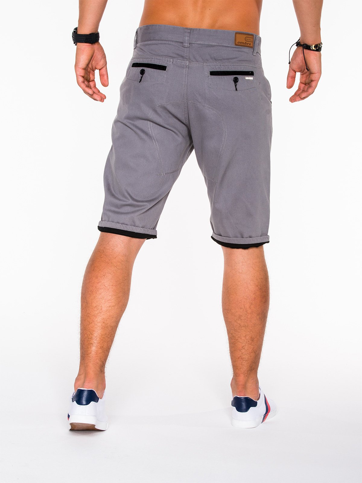 Men's chino shorts P520 - grey | MODONE wholesale - Clothing For Men