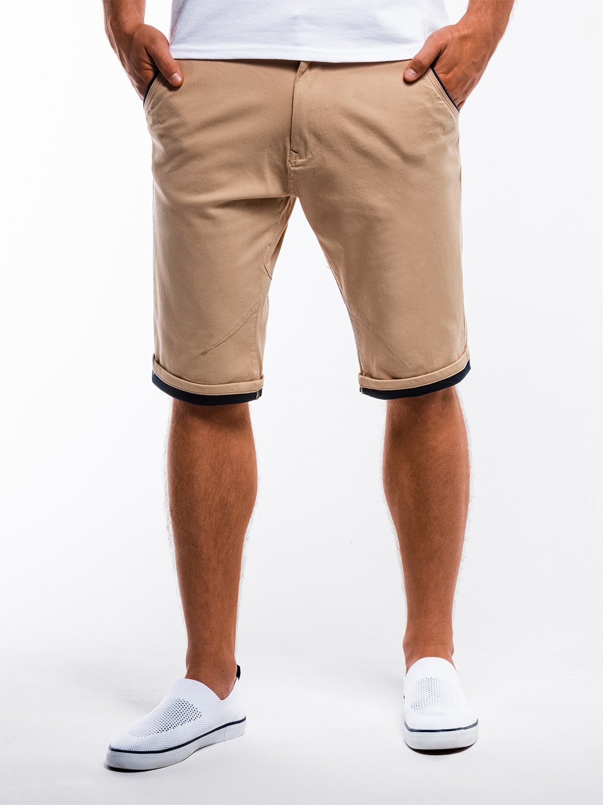 Men's chino shorts W150 - beige | MODONE wholesale - Clothing For Men