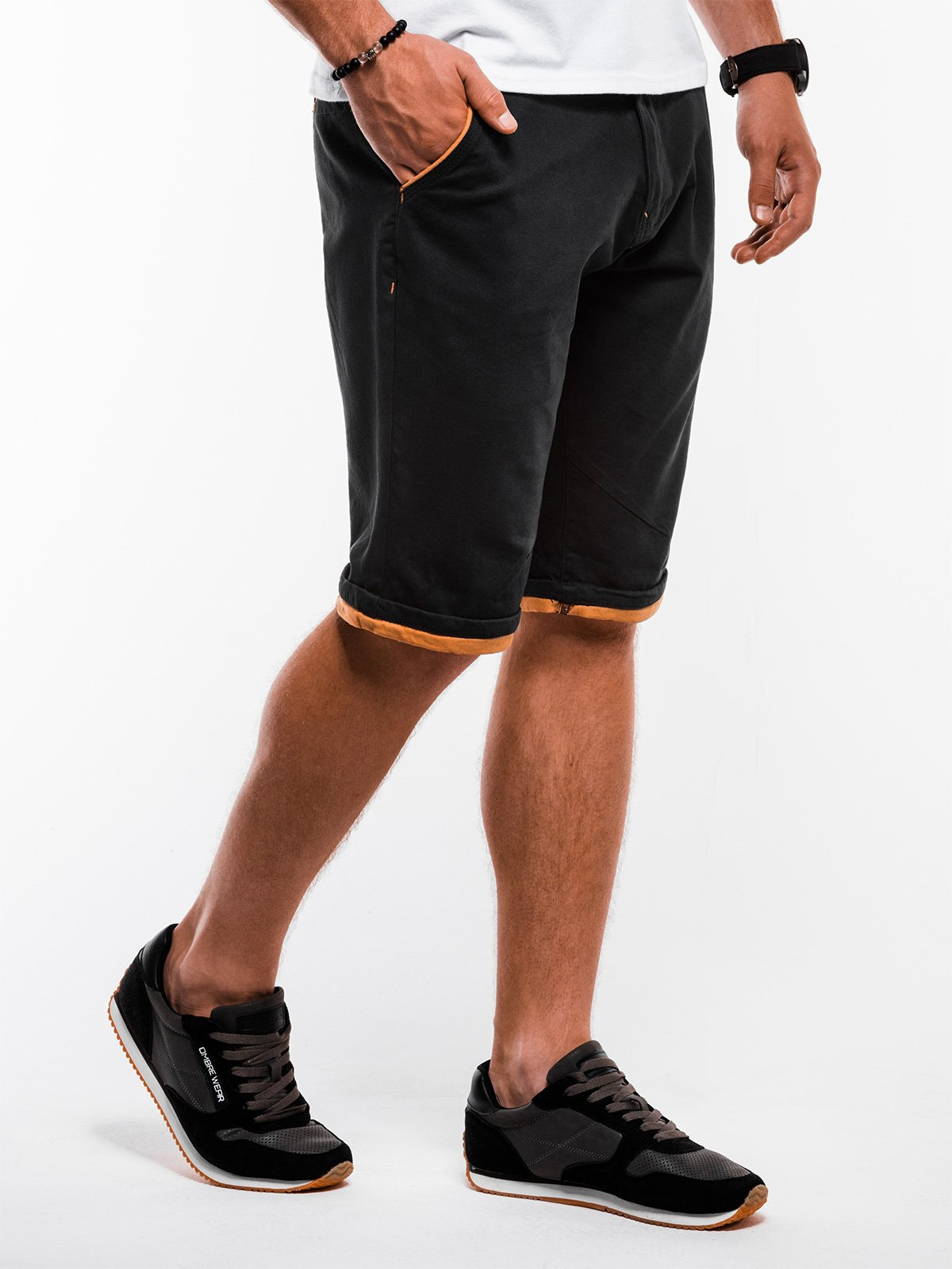 Men's chino shorts W150 black MODONE wholesale Clothing For Men