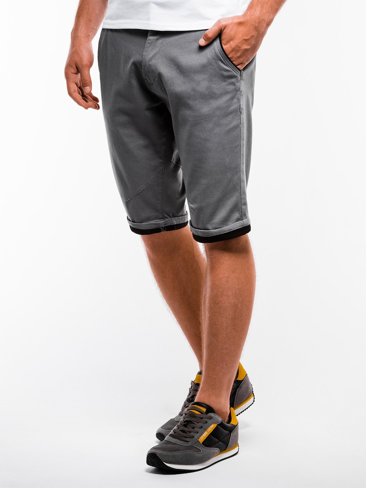 Men's chino shorts W150 - grey | MODONE wholesale - Clothing For Men