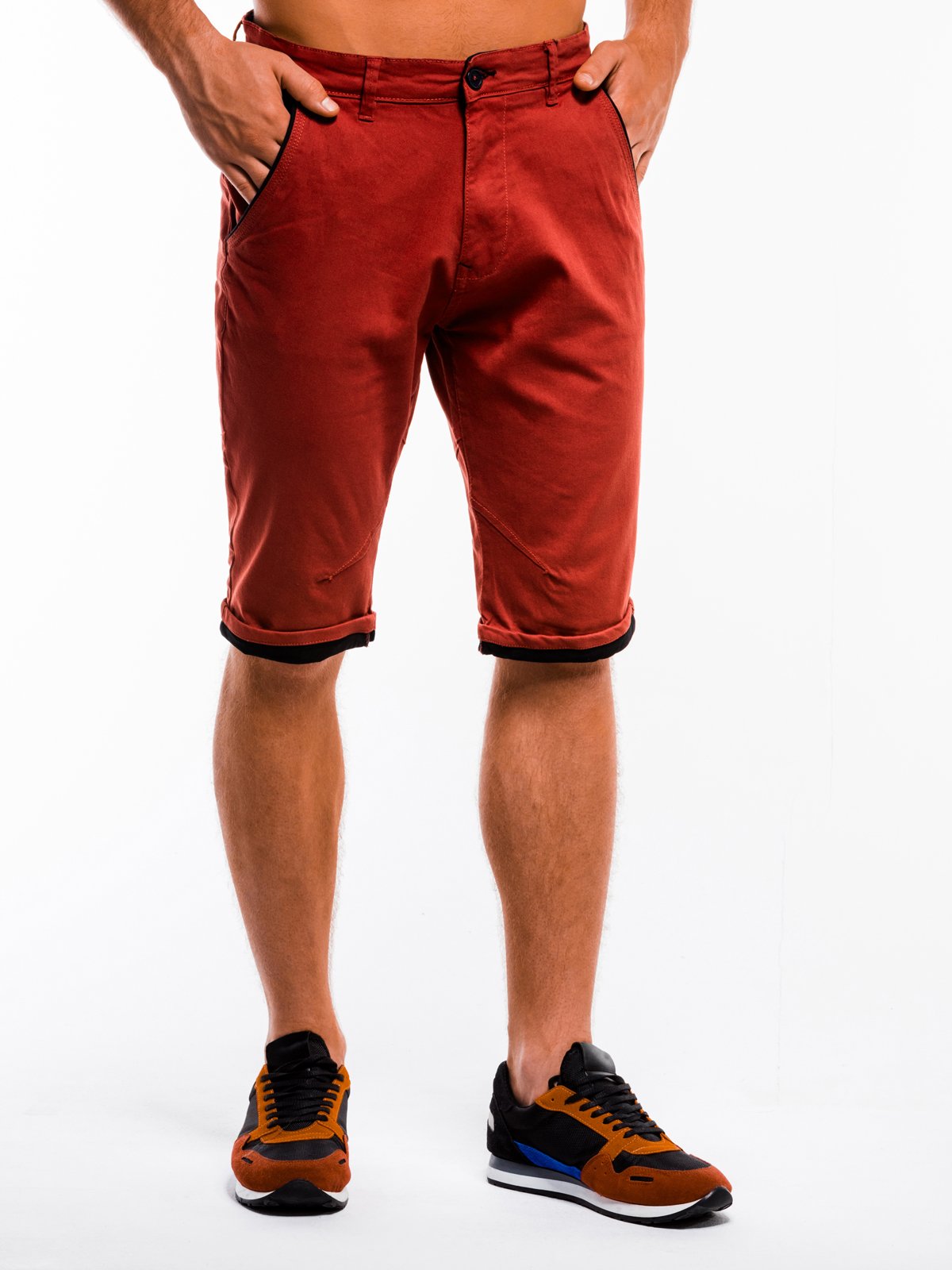 Men's chino shorts W150 - red | MODONE wholesale - Clothing For Men